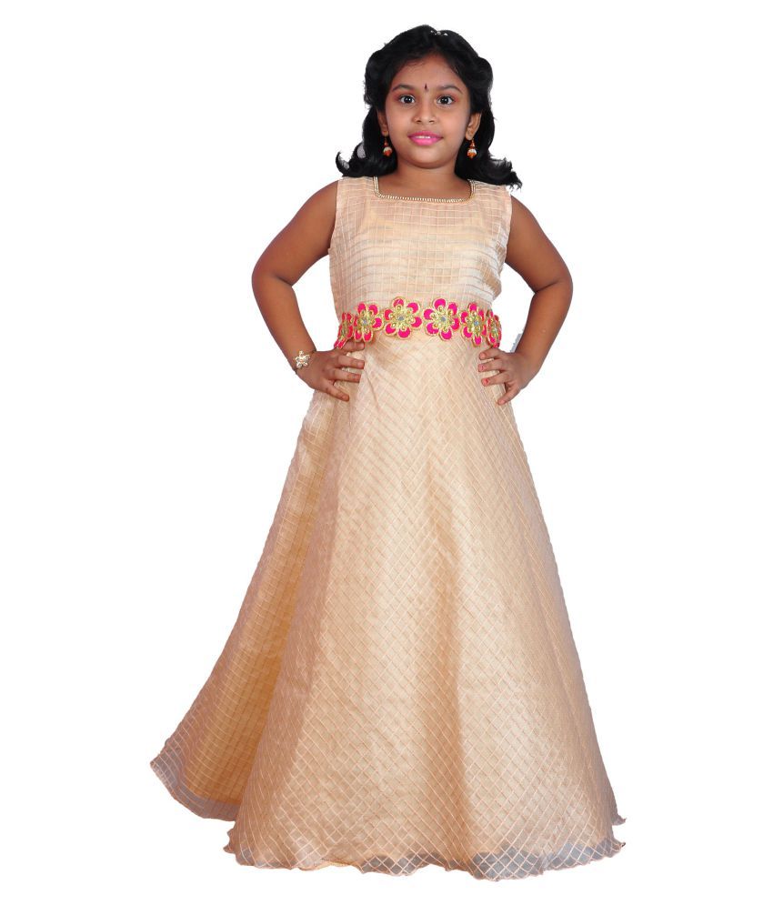 KC Kunj Creation  Maroon Silk Blend Girls Gown  Pack of 1   Buy KC Kunj  Creation  Maroon Silk Blend Girls Gown  Pack of 1  Online at Low Price   Snapdeal
