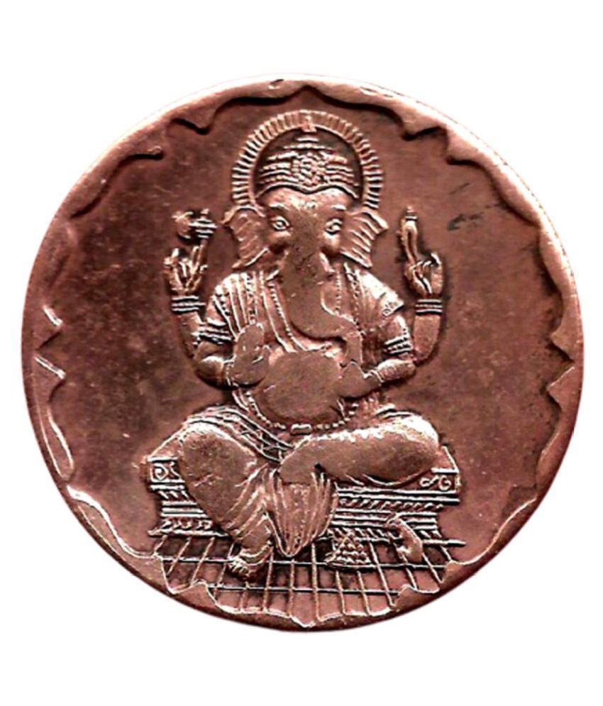     			WATCH STOPPER MAGNETIC EFFECT LORD SHREE GANESH JI EAST INDIA CO.TEMPLE TOKEN COIN BIG SIZE 50 MM DIA , WEIGHT 45 GM.