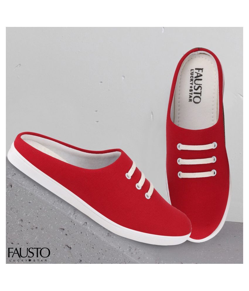 Fausto Sneakers Red Casual Shoes - Buy 
