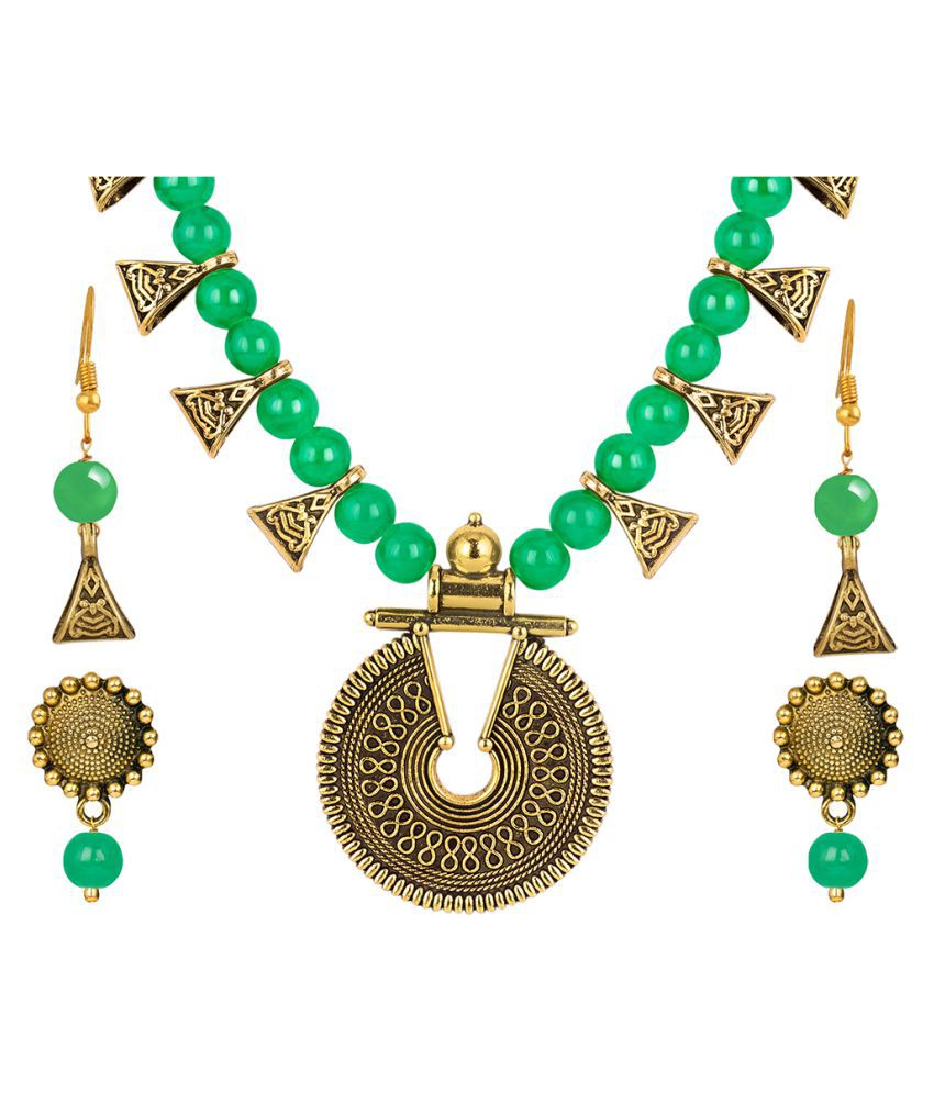 JFL - Jewellery For Less Copper Green Contemporary/Fashion Necklaces Set Princess