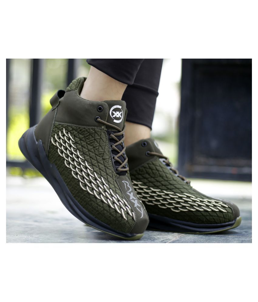 YUVRATO BAXI Sports Green Running Shoes 