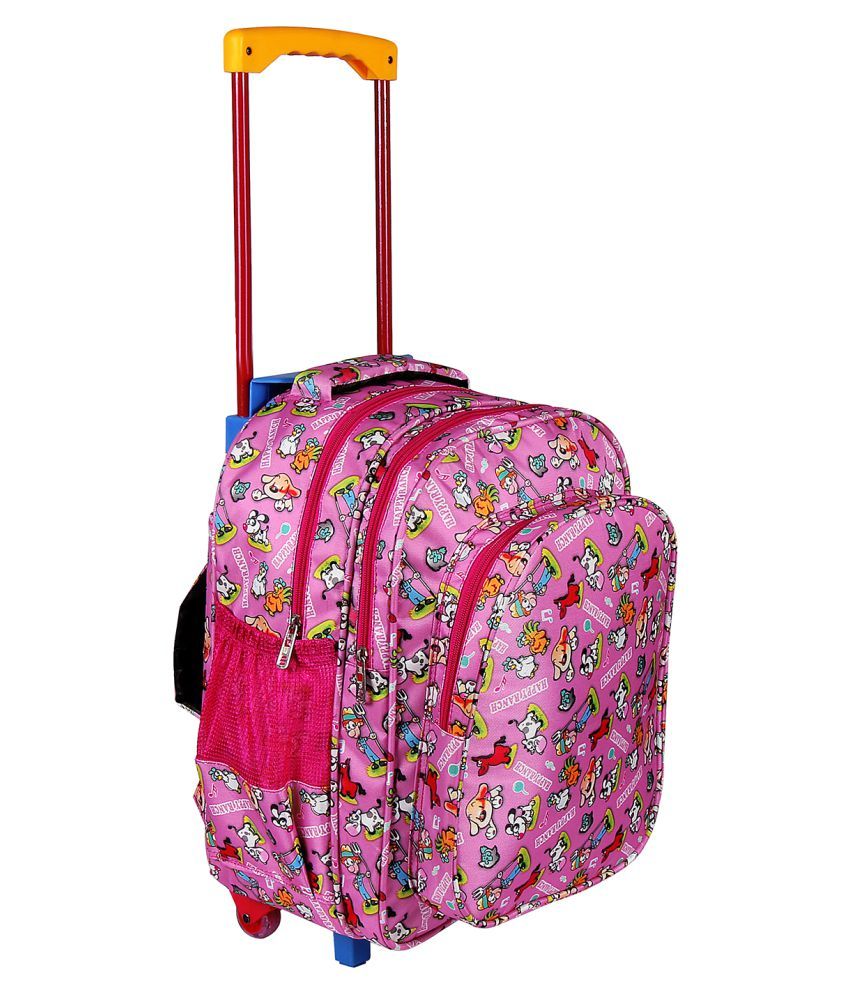     			Da Tasche Pink Polyester College Bag