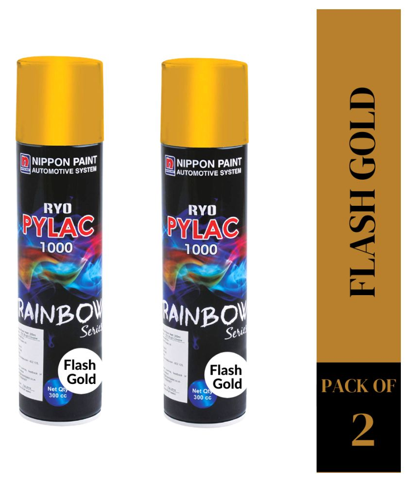 Nippon Paint RS Spray Paint, Flash Gold, Ryo Pylac 1000 (pack of 2