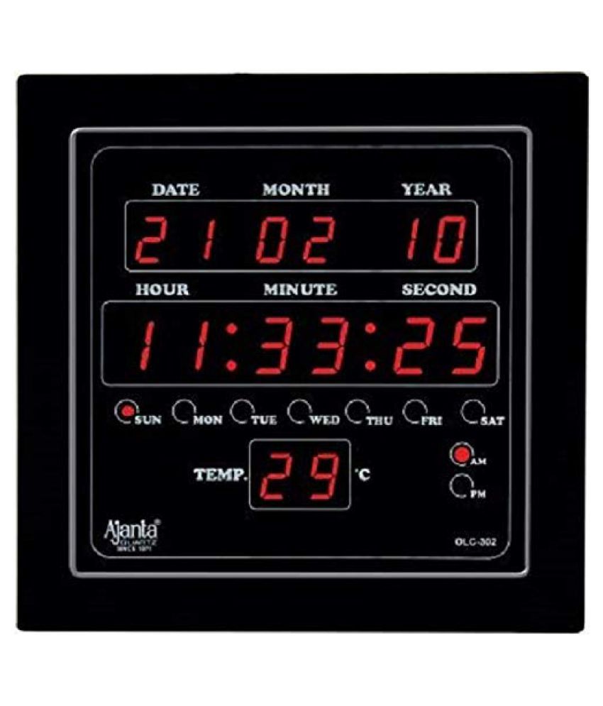 Ajanta Quartz Square Digital Wall Clock ( 26 x 26 cm ) Buy Ajanta
