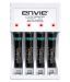 Envie ECR 20MC+4xAAA 1100 Camera Battery Charger