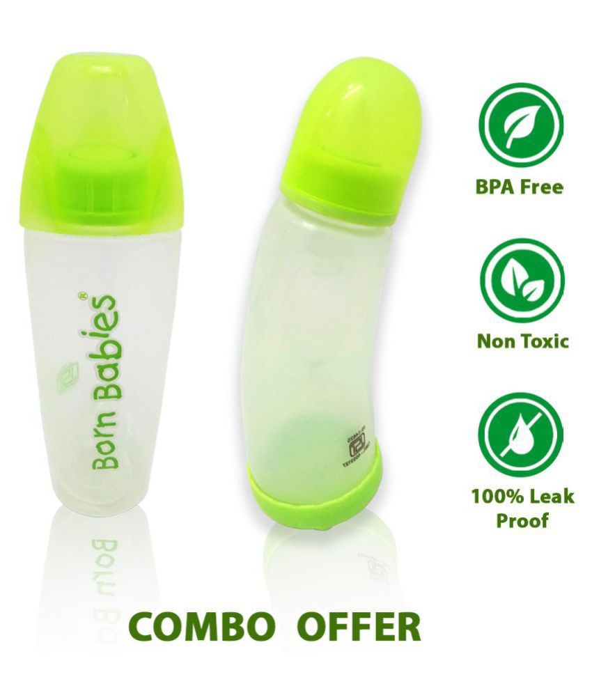 Anti Colic and Slim Neck Combo of 2 Baby Feeding Bottle-240ML+240ML