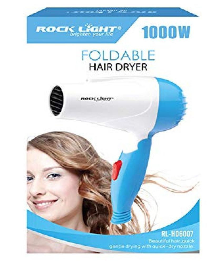     			Rock Light 1000 Watt Foldable Hair Dryer ( Blue )