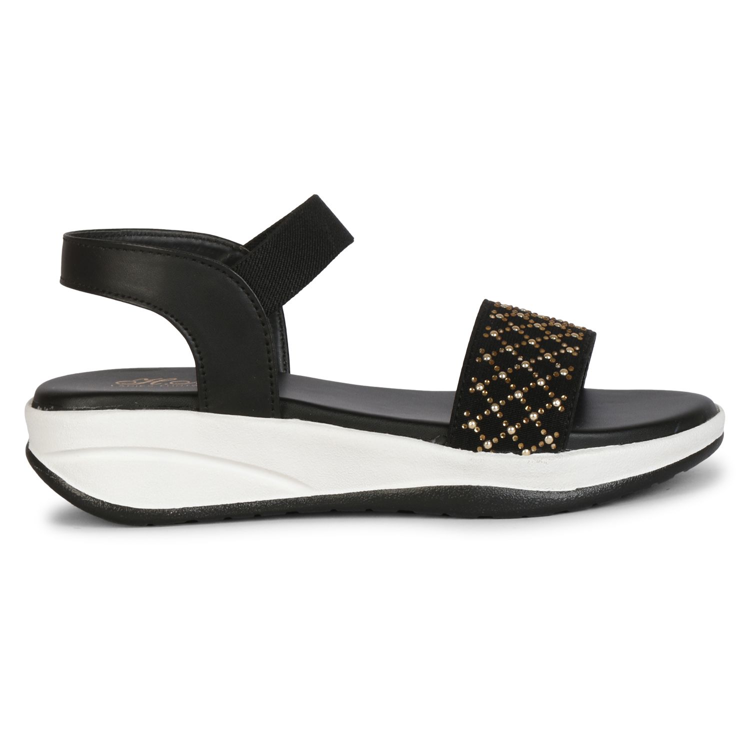 H.M LADIES FOOTWEAR Black Wedges Heels Price in India- Buy H.M LADIES  FOOTWEAR Black Wedges Heels Online at Snapdeal