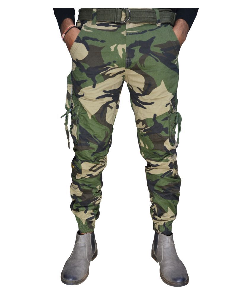 mens green cargos