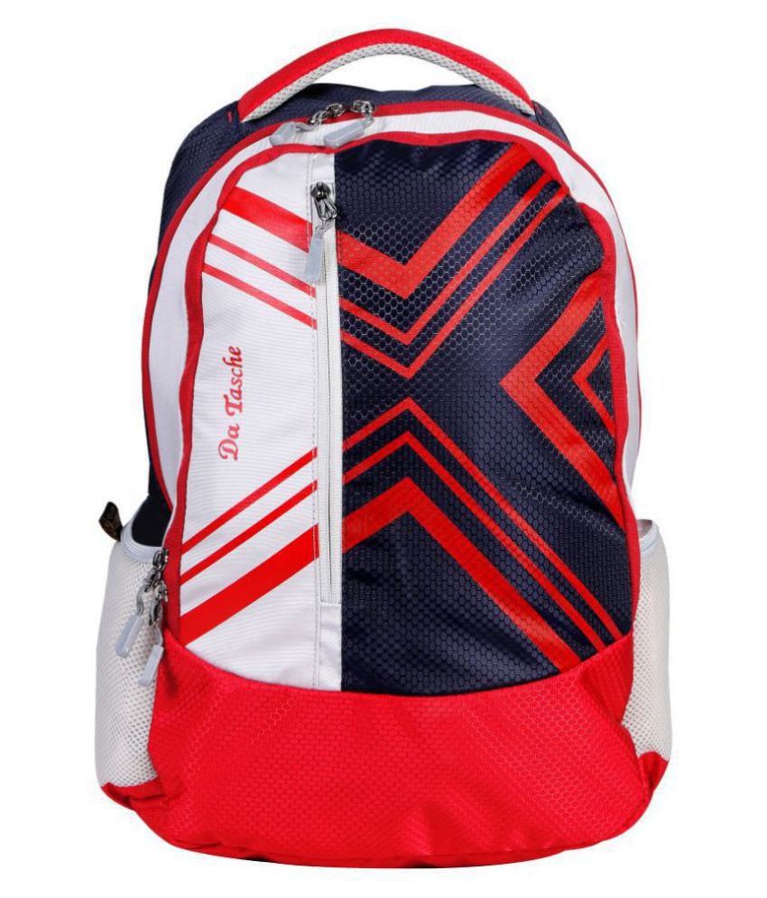 Da Tasche Red Polyester 35 Ltrs College Bag