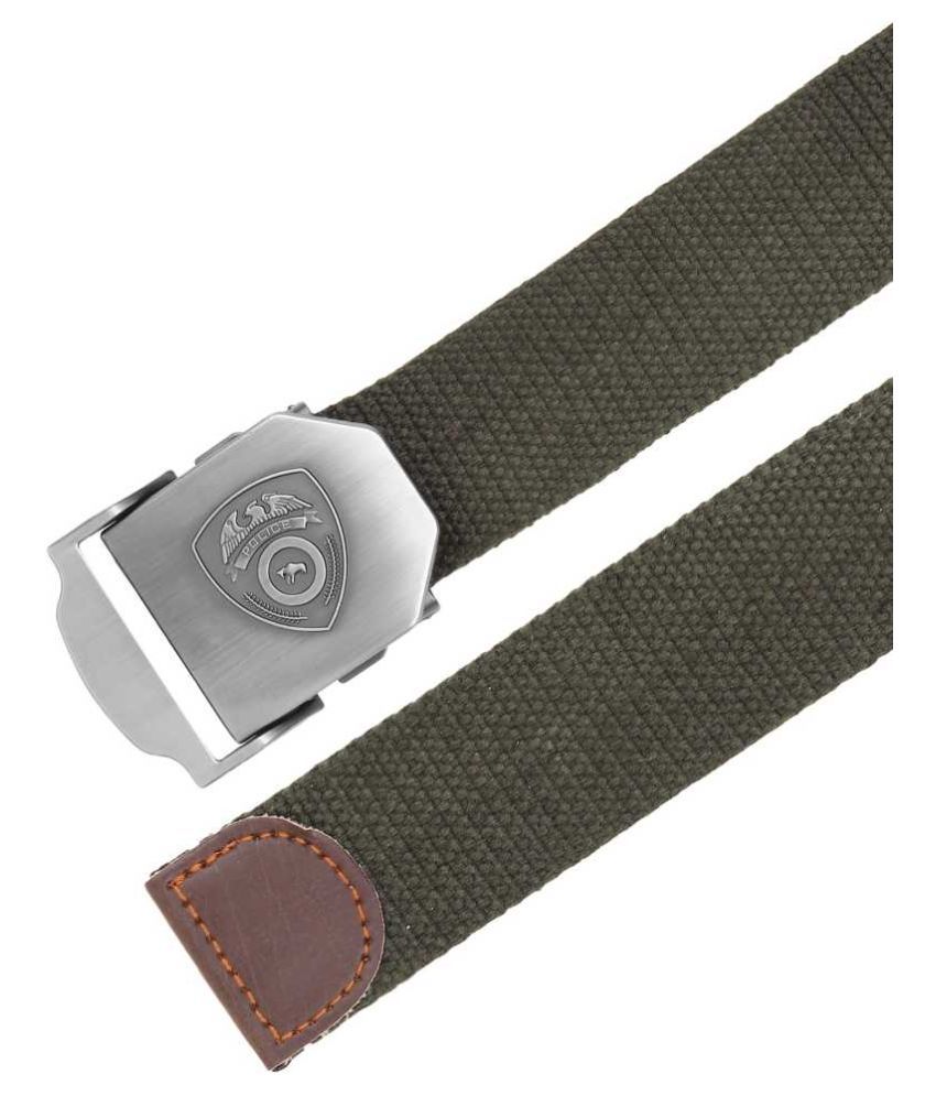     			Davidson Black Canvas Casual Belt