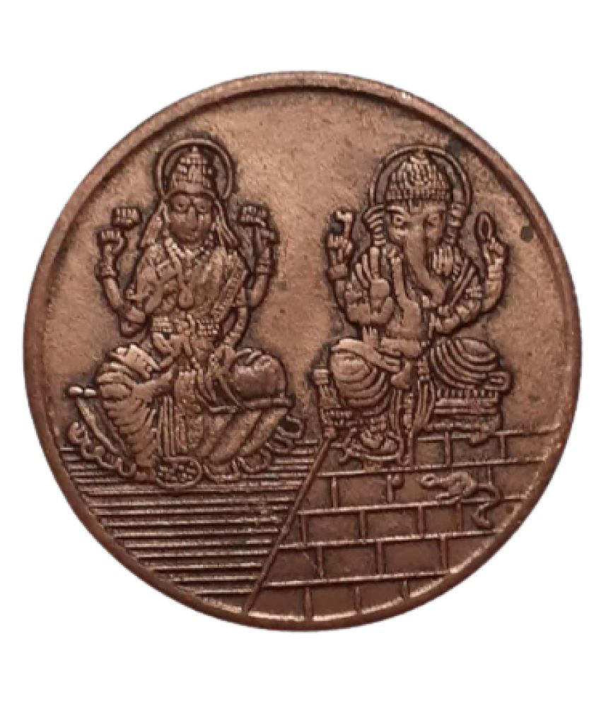     			EXTREMELY RARE OLD VINTAGE EAST INDIA COMPANY 1818 LAXMI GANESH BEAUTIFUL RELEGIOUS BIG TEMPLE TOKEN COIN