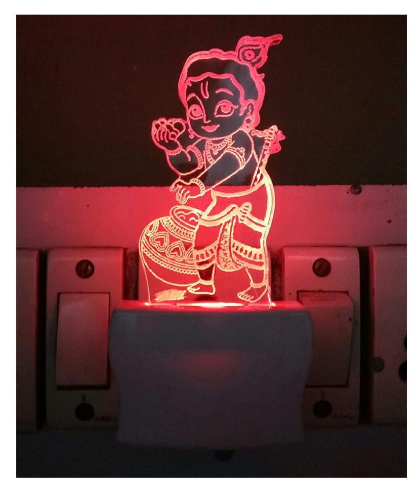 Varni 3D Illusion Bal Krishna (Kishan Kanhaiya) Design Night Lamp ...