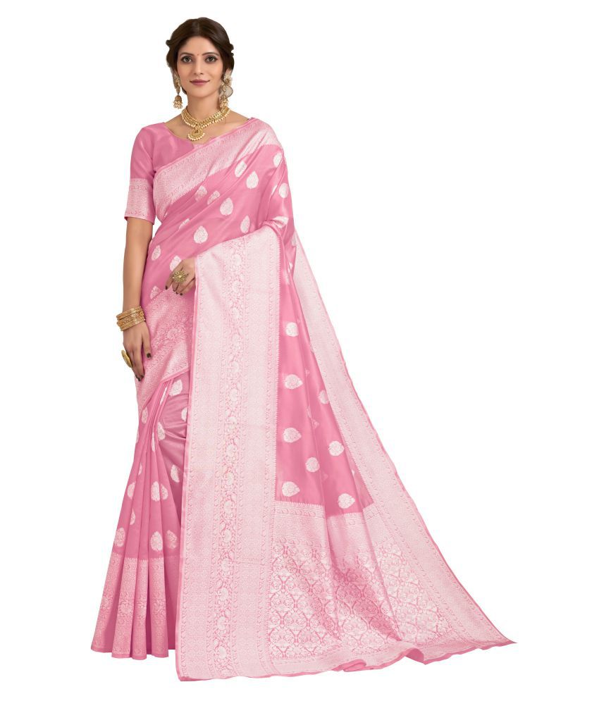 Sherine Pink Banarasi Silk Saree