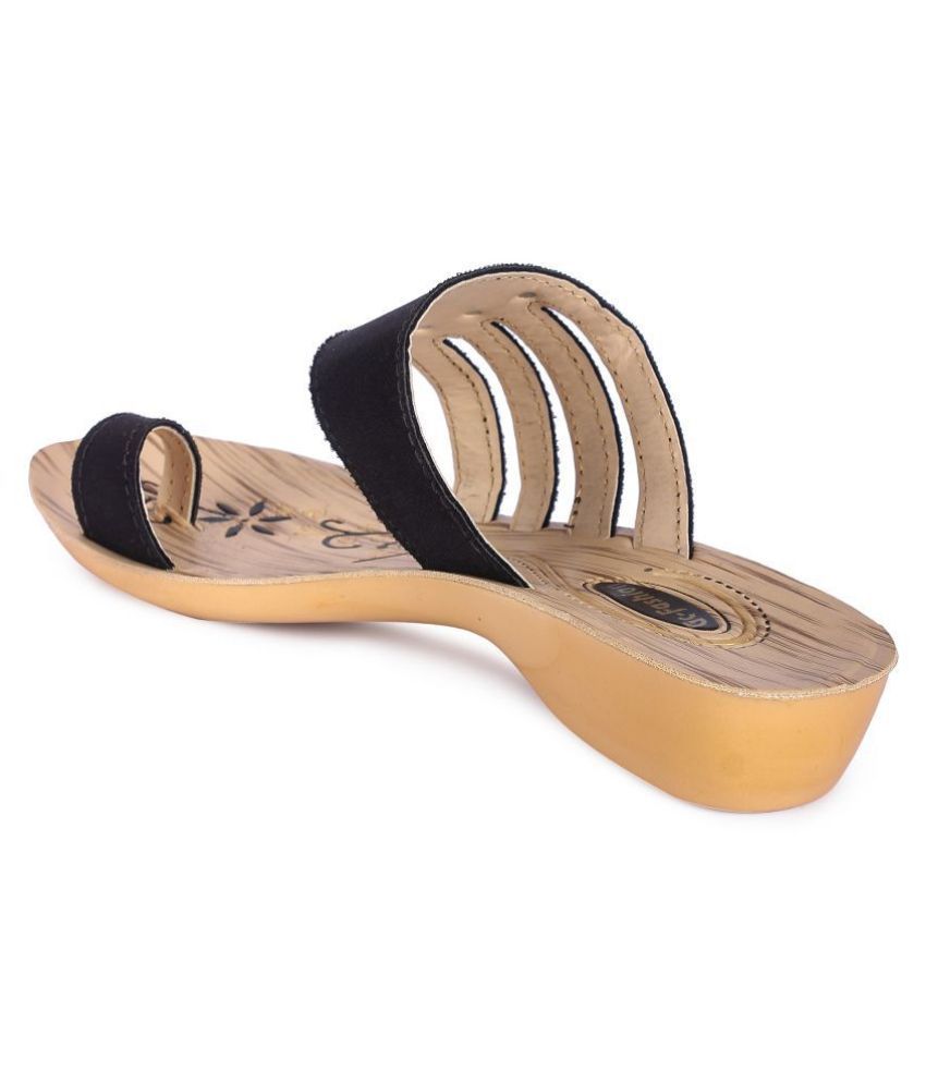 GC Black Slippers Price in India- Buy GC Black Slippers Online at Snapdeal