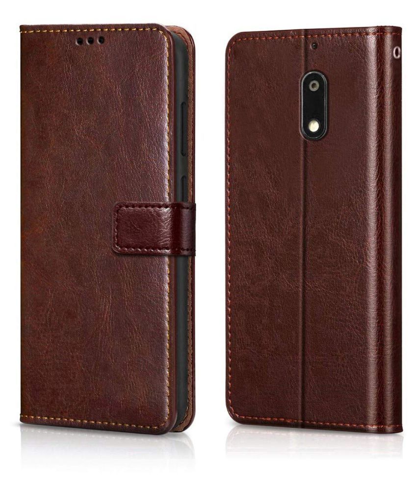 Nokia 6 Flip Cover by Wow Imagine Brown