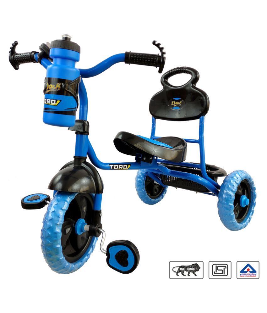 Super Torq Metal Tricycle with Anti-Slip Pedals, Bell, Sipper n Cute ...