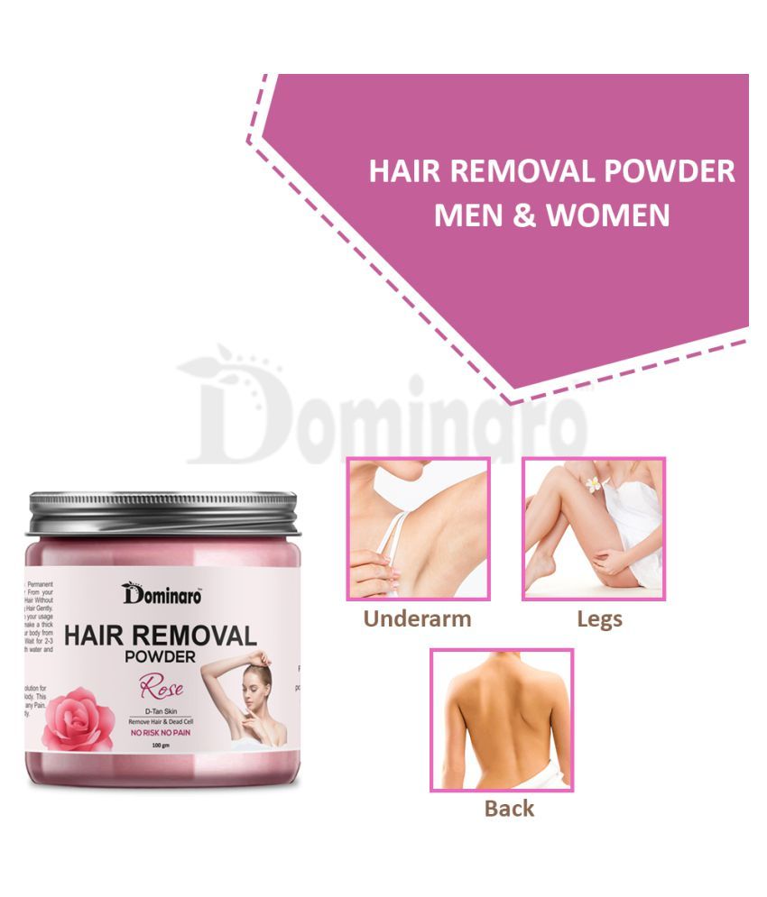 Dominaro Hair Removal Powder (Rose Fragrance) Hair Removal Powder or Easy Hair Removal No Risk