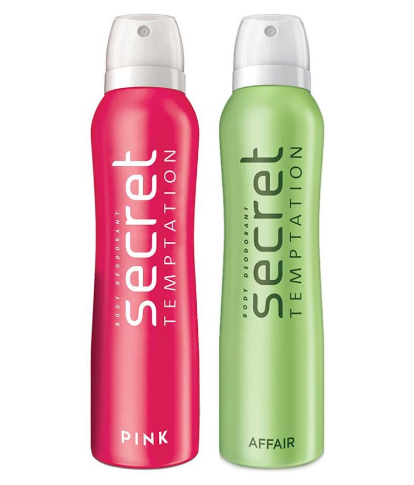     			secret temptation Affair and Pink Deodorant Combo Deodorant Spray - For Women (300 ml, Pack of 2)