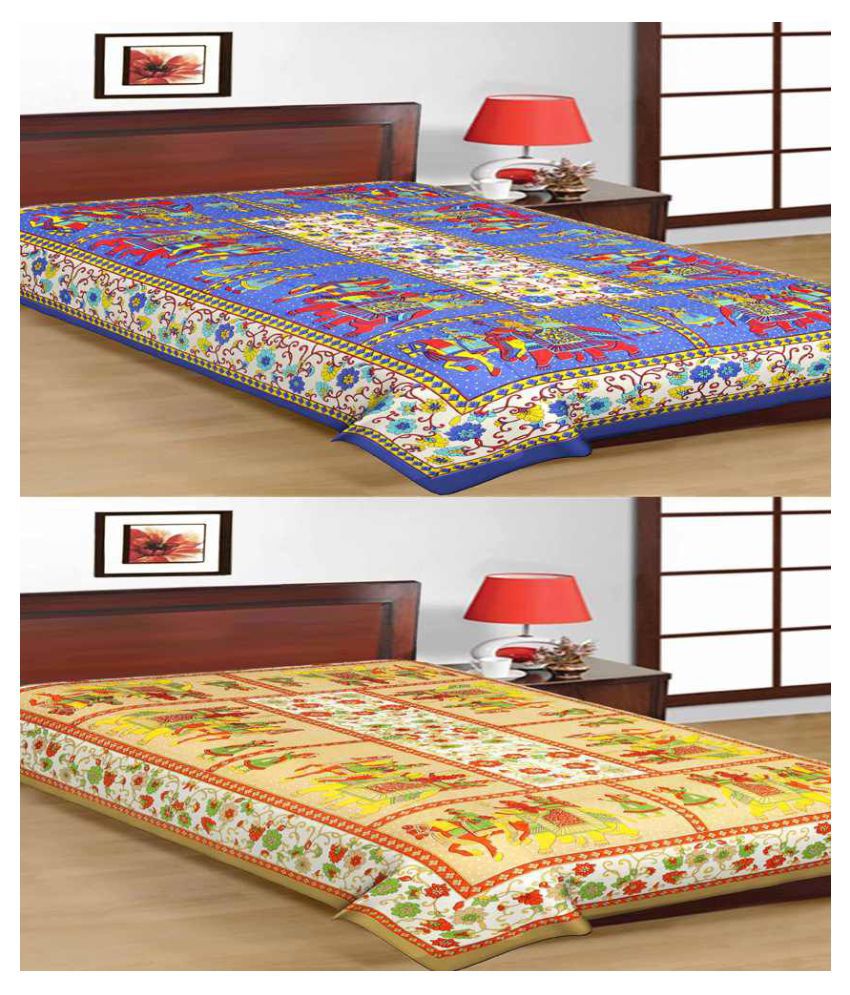     			Uniqchoice Cotton 2 Single Bedsheets ( 225 cm x 150 cm )