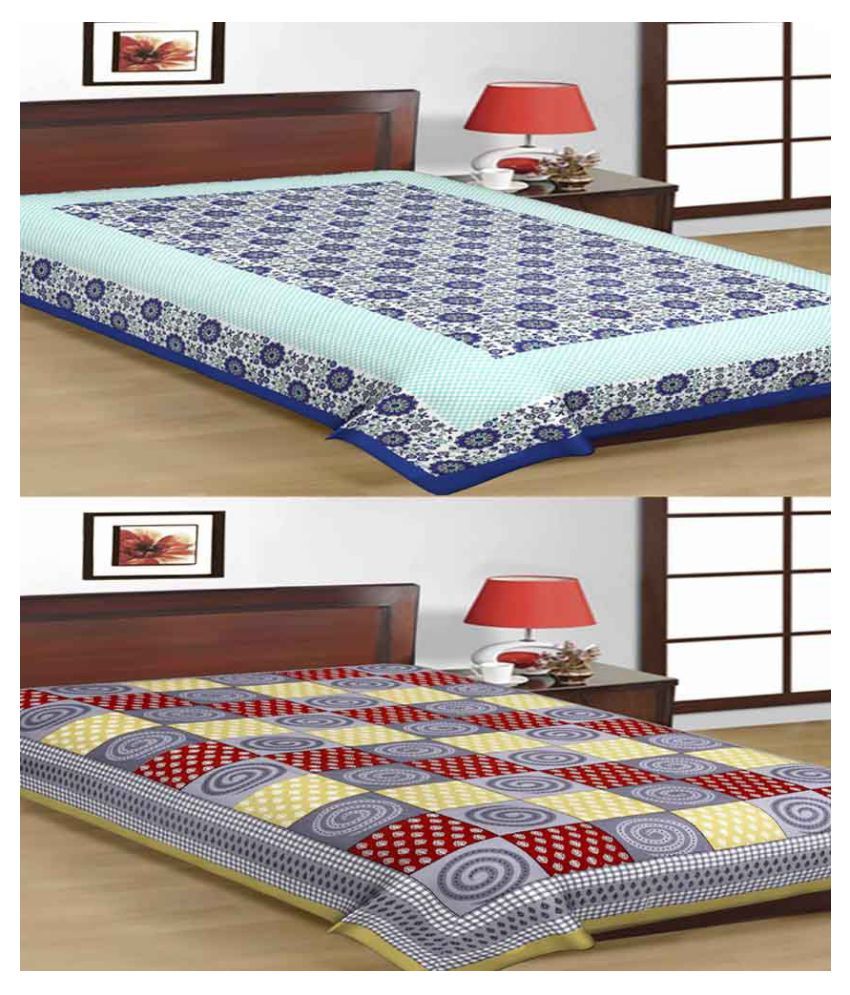     			Uniqchoice Cotton 2 Single Bedsheets ( 225 cm x 150 cm )