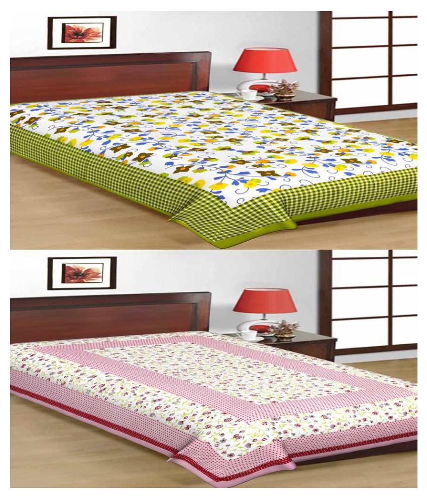     			Uniqchoice Cotton 2 Single Bedsheets ( 225 cm x 150 cm )