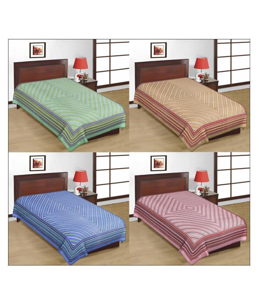     			Uniqchoice Cotton 4 Single Bedsheets ( 225 cm x 150 cm )