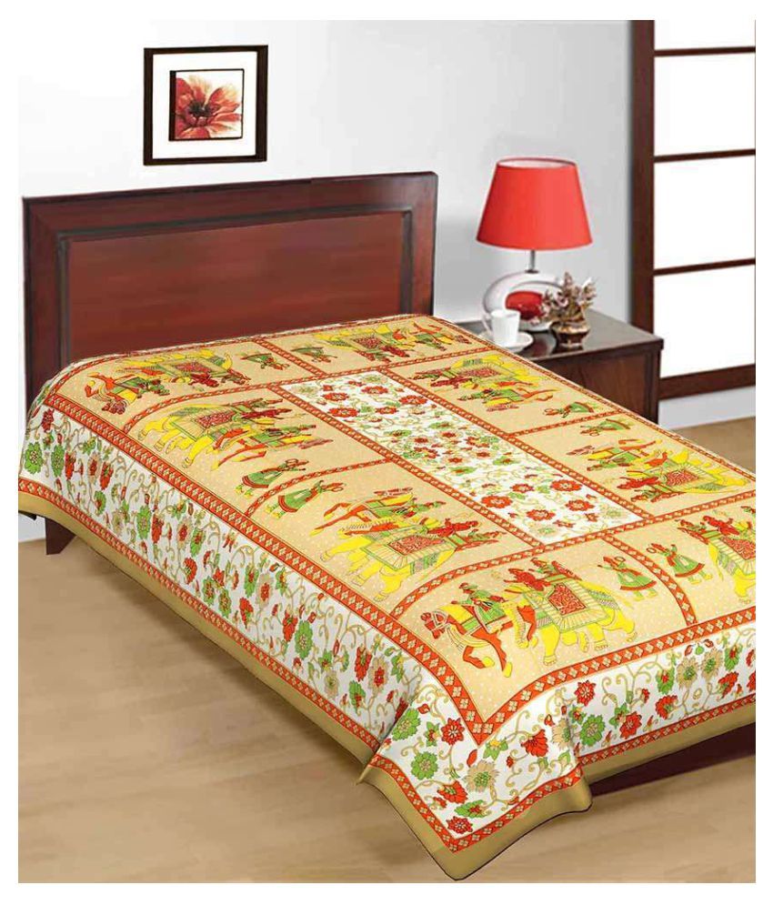     			Uniqchoice Cotton Single Bedsheet ( 225 cm x 150 cm )