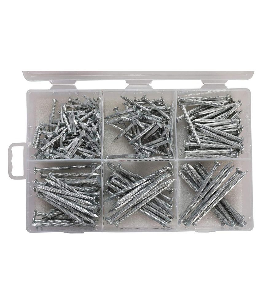 Assorted Hard Steel Concrete Nails (1”-1½”-2”-2½” -3”) Pack Contains 260  Pcs of 5 Sizes (5 Sizes): Buy Online at Best Price in India - Snapdeal