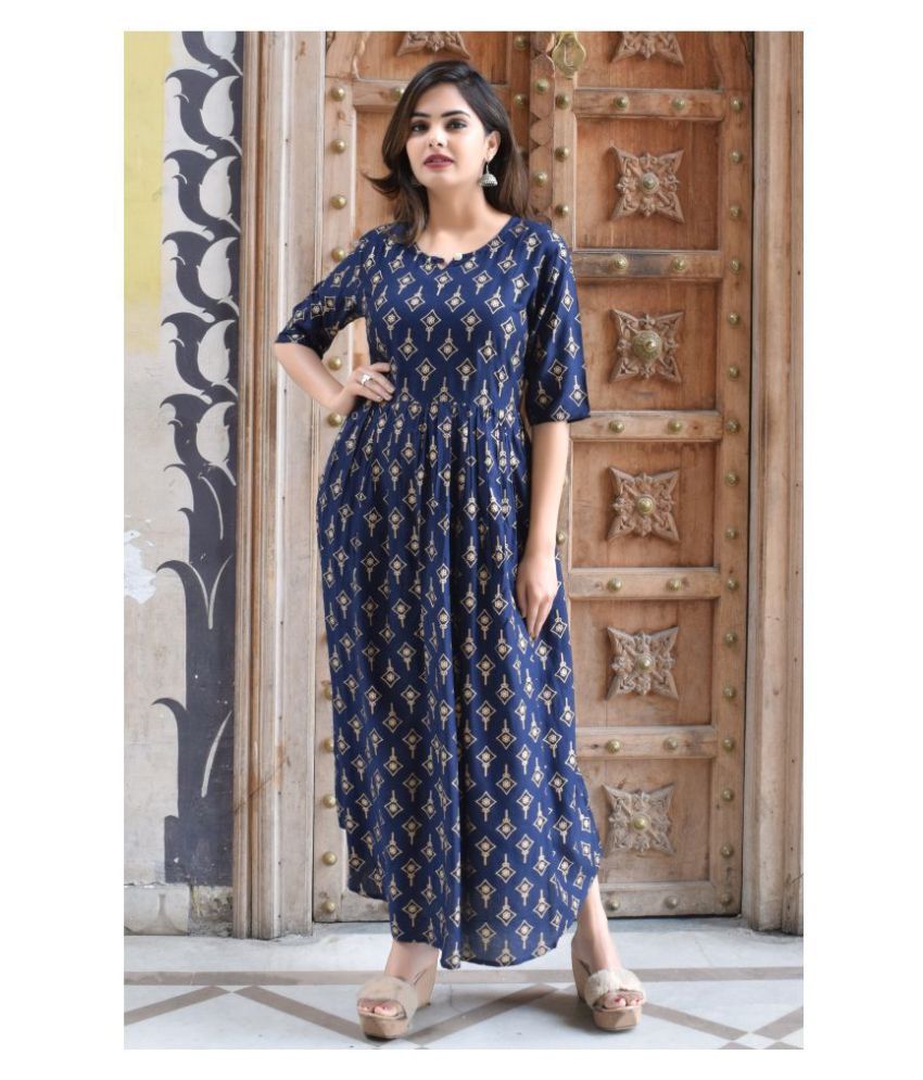 rayon frock kurti design