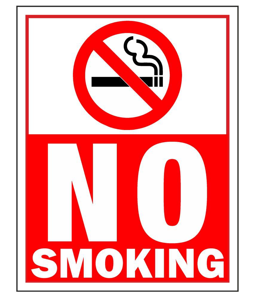 No Smoking Warning Sign Self Adhesive Sticker