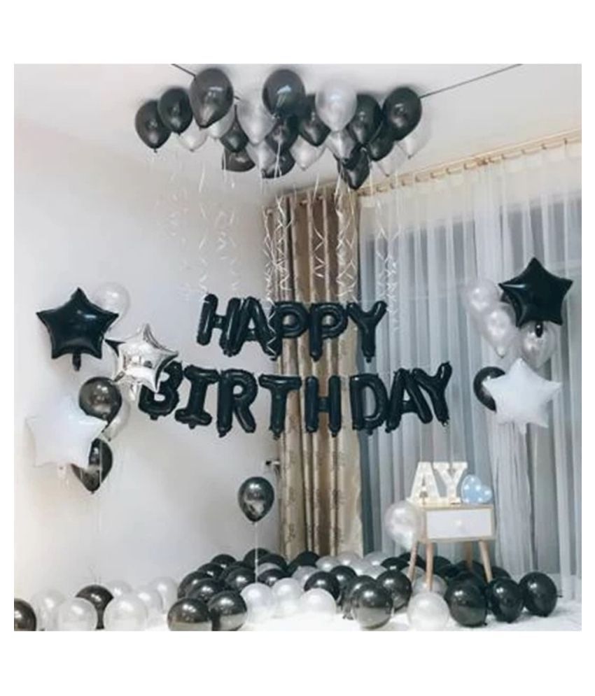 Black Happy Birthday Balloons
 HAPPY BIRTHDAY BLACK FOIL BALLOONS 30 HD METALLIC BALLOONS BLACK