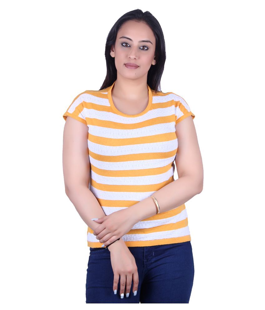     			Ogarti Cotton Regular Tops - Yellow