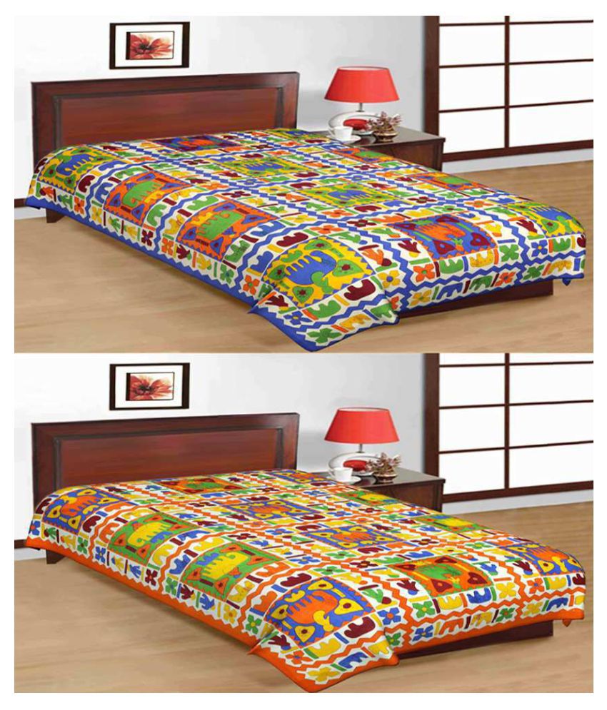     			Uniqchoice Cotton 2 Single Bedsheets ( 225 cm x 153 cm )