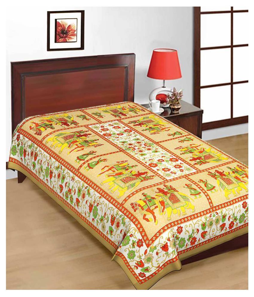     			Uniqchoice Cotton Single Bedsheet ( 225 cm x 153 cm )