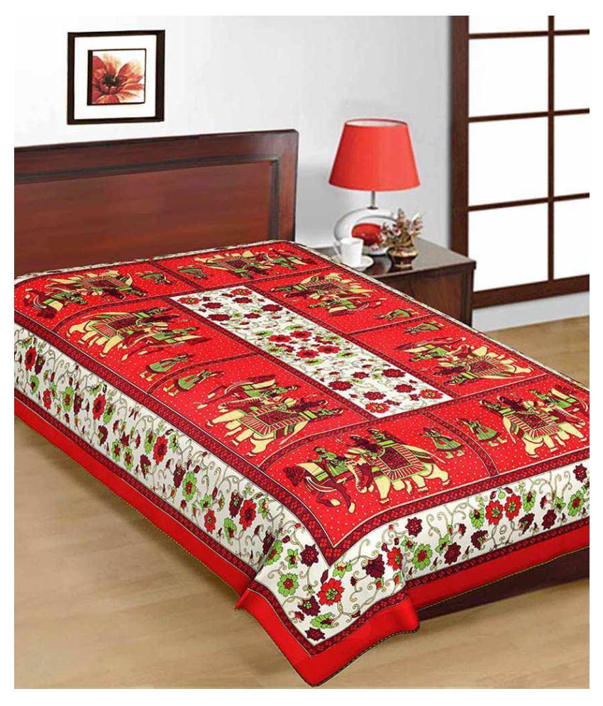     			Uniqchoice Cotton Single Bedsheet ( 225 cm x 153 cm )