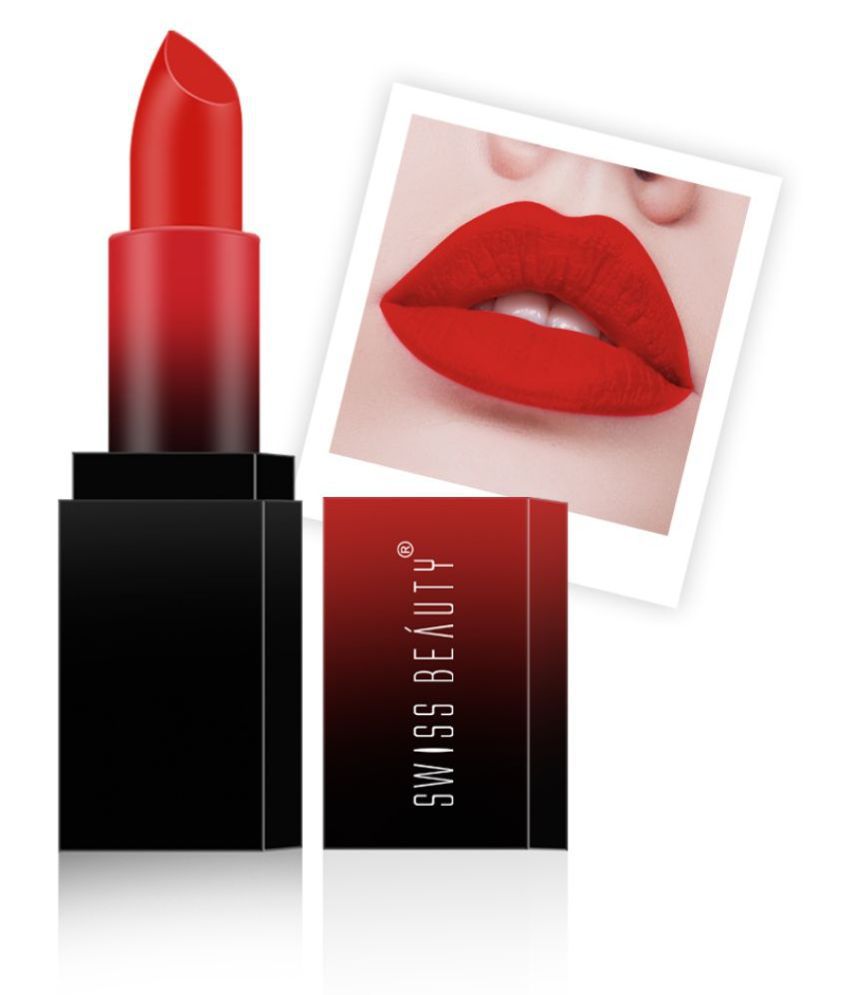     			Swiss Beauty HD Matte Lipstick (Orange Red), 3.5gm