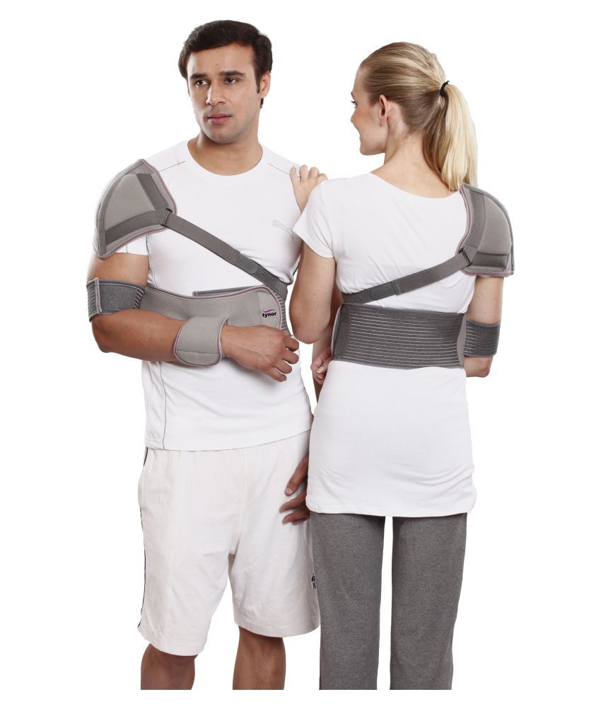 Tynor Elastic Shoulder Immobiliser, Grey, Medium, 1 Unit