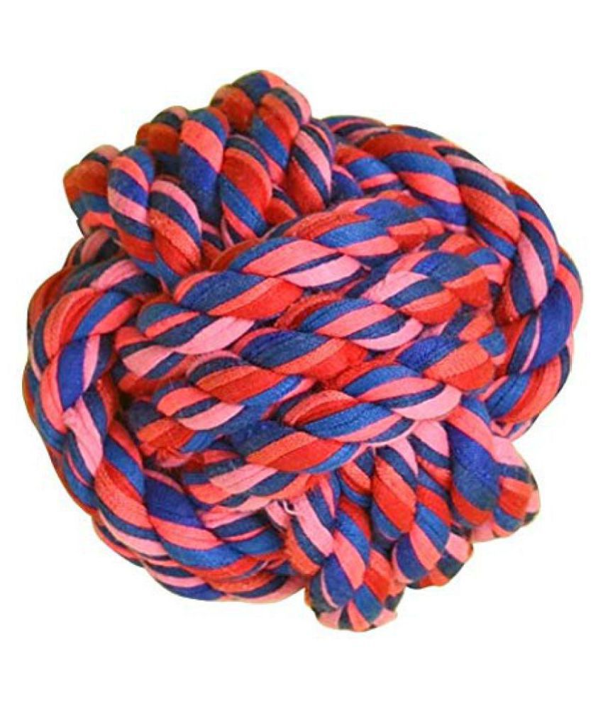     			Durable Teething Rope Big Ball 7 cm Toy for Dogs and Puppies for Playing, Training and Teether Suitable for Medium Large Breed Dog Under Pet Supplies (Actual Color May Vary)