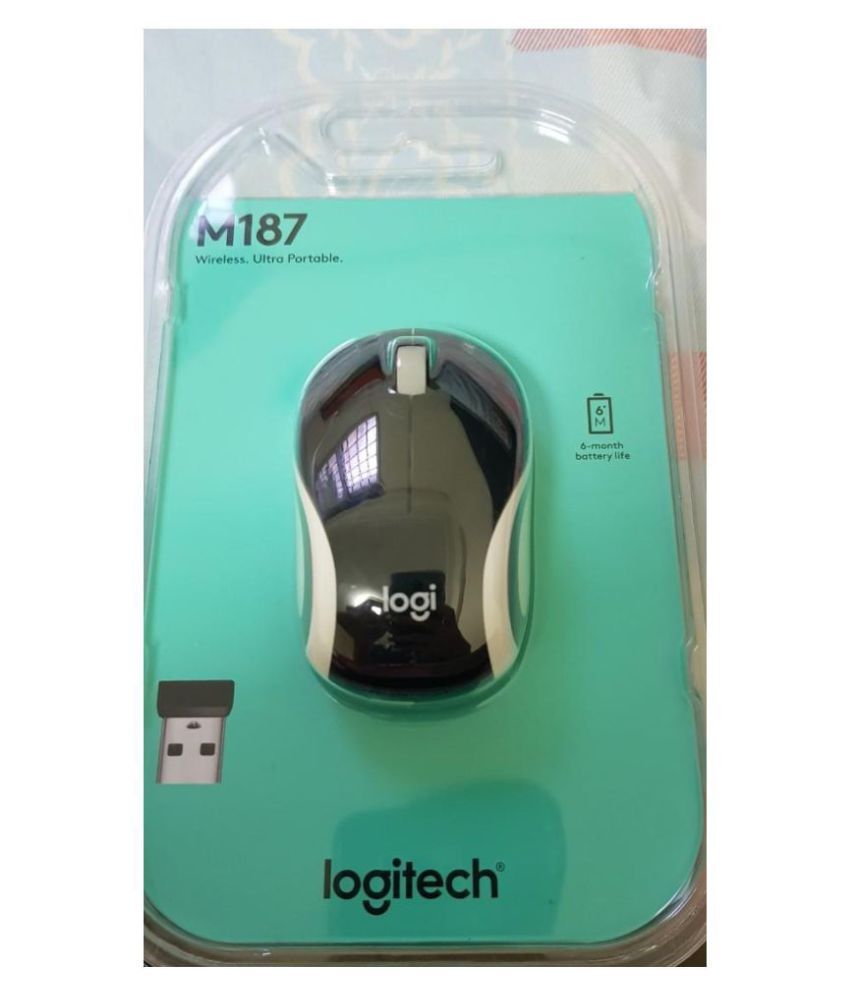 Logitech M187 Black Wireless Mouse