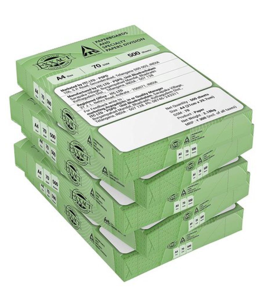 ITC PREMIUM EXXACT A4 70 GSM COPIER PAPER: Buy Online at Best Price in