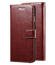 Samsung Galaxy A51 Flip Cover by KOVADO - Brown Original Leather Wallet