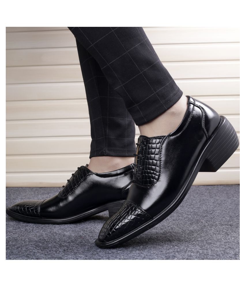     			BXXY Derby Artificial Leather Black Formal Shoes