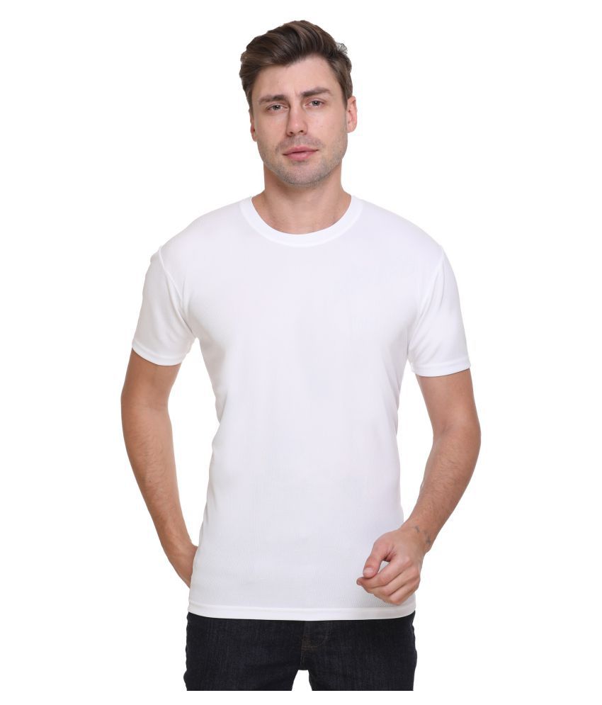 pikmee Cotton White Solids T-Shirt - Buy pikmee Cotton White Solids T ...