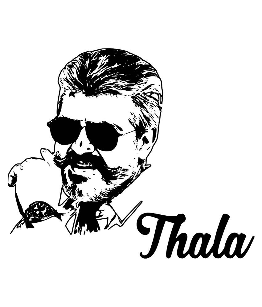 Wallmatrix Thala Ajith Sticker ( 70 x 