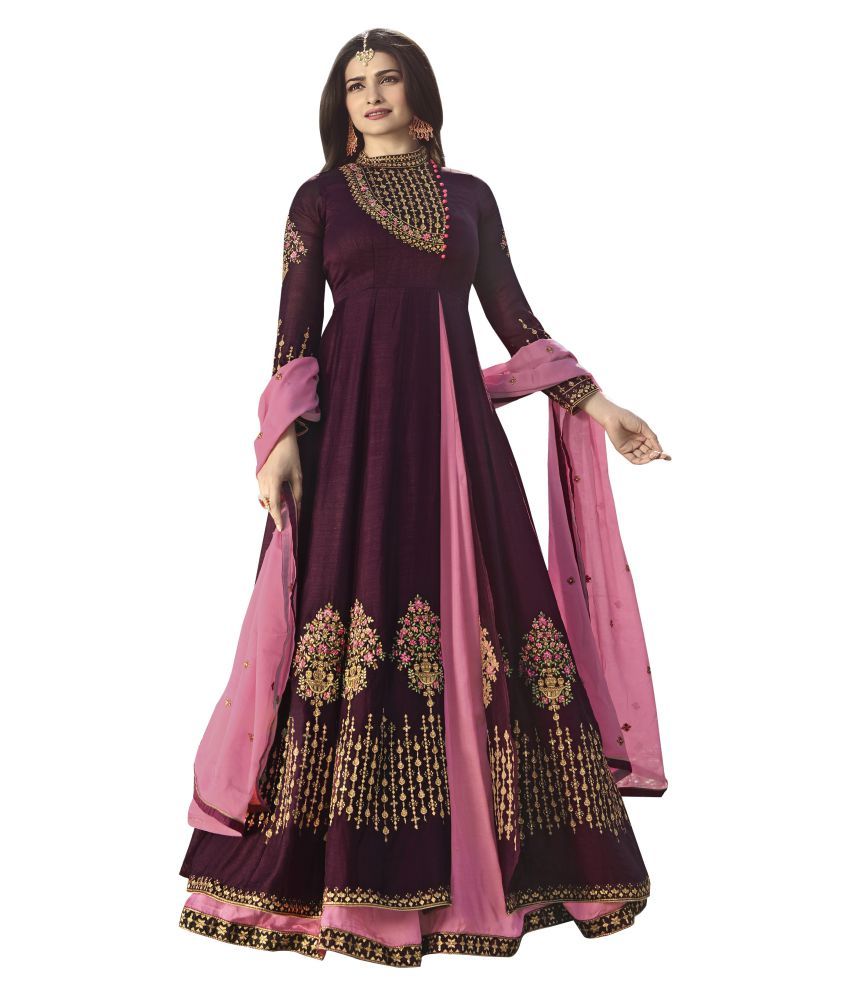 maroon ethnic gown