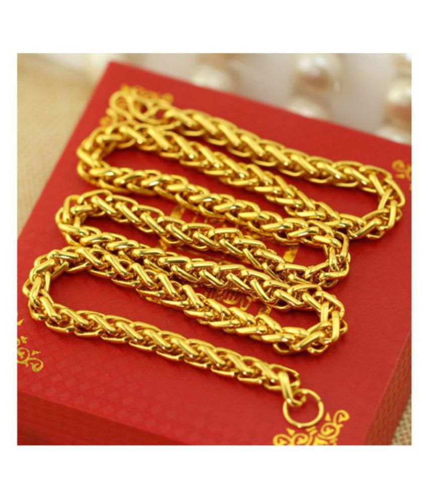     			B-3 FASHION - Gold Plated Chain ( Pack of 1 )