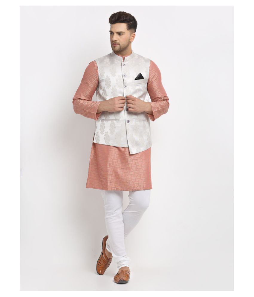 silver nehru jacket