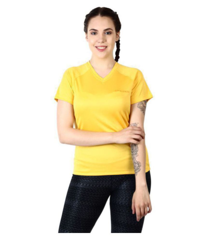     			OFF LIMITS Yellow Polyester Tees