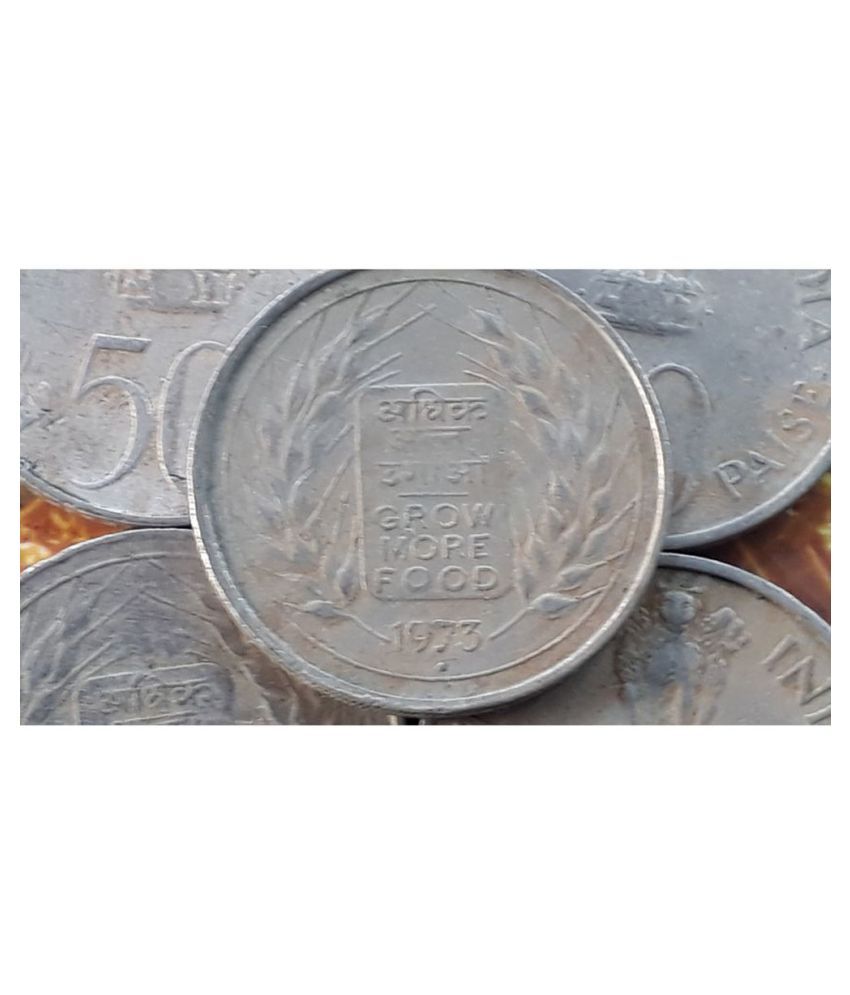     			10 Pieces LOT - 50 P (FAO) 1973 Circulating commemorative : FAO - Grow More Food Copper-nickel • 4.5 g • ⌀ 24 mm * CIRCULATED Condition * - India